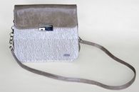 I Love Neutrals (White and Natural) hand-woven Shoulder Bag (Front View)