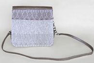 I Love Neutrals (White and Natural) hand-woven Shoulder Bag (Back View)