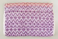 I Love Colours (Coral and Violet) hand-woven Soft Clutch with chain (Back View)