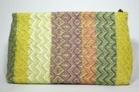 I Love Colours (Yellow) Plastic bag with hand-woven clutch bag (Back View)