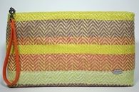 I Love Colours (Orange) Plastic bag with hand-woven clutch bag (Front View)