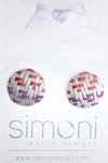 I love Colours hand-woven earrings(Violet and Coral)