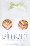 I love Colours hand-woven earrings (Citrus and Coral)