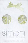 I love Colours hand-woven earrings (Citrus and White)