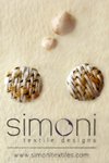 I love Neutrals hand-woven earrings (Sand and White)