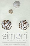 I love Neutrals hand-woven earrings (Caramel and White)