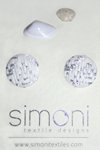 I love Neutrals hand-woven earrings (Silver and White)