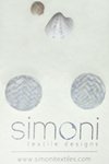 I love Neutrals hand-woven earrings (White)