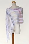 I love Colours (Denim, Coral, Lemon and Sage)  Hand-woven Shawl (View 2)
