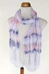 I love Colours (Denim, Silver, Lavander and Coral)  Hand-woven Shawl (View 3)