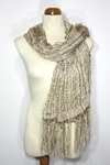 I love Neutrals (Caramel and White)  Hand-woven Shawl (View 3)