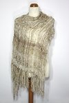 I love Neutrals (Sand, White and Caramel)  Hand-woven Shawl (View 2)