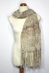I love Neutrals (Sand, White and Caramel)  Hand-woven Shawl (View 3)