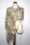 I love Neutrals (White)  Hand-woven Shawl (View 2)