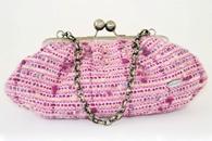 Sweet Rose Clutch Bag with Chain (Front View)