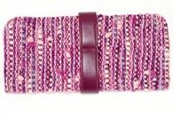 Sweet Rose Clutch Bag with Purple Bow and Chain (Back View)