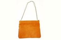 Velvet Rose Folded Bag with Chain (Leather Side)