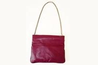 Velvet Rose Folded Bag with Chain (Leather Side)