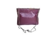 Velvet Rose Folded Bag with Chain (Leather Side)