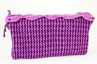 Sweet Rose Zip Purse with Handmade Lace (Front View)