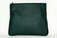 Khaki and Copper hand-woven folded bag with chain (Leather Side)
