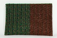 Khaki and Copper hand-woven envelope (Back View)