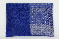 Royal Blue and Silver hand-woven envelope(Back View)