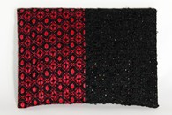 Black and Red hand-woven envelope (Back View)