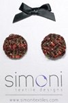 Copper hand-woven earrings