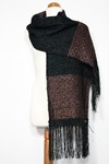 Black and Copper hand-woven scarf